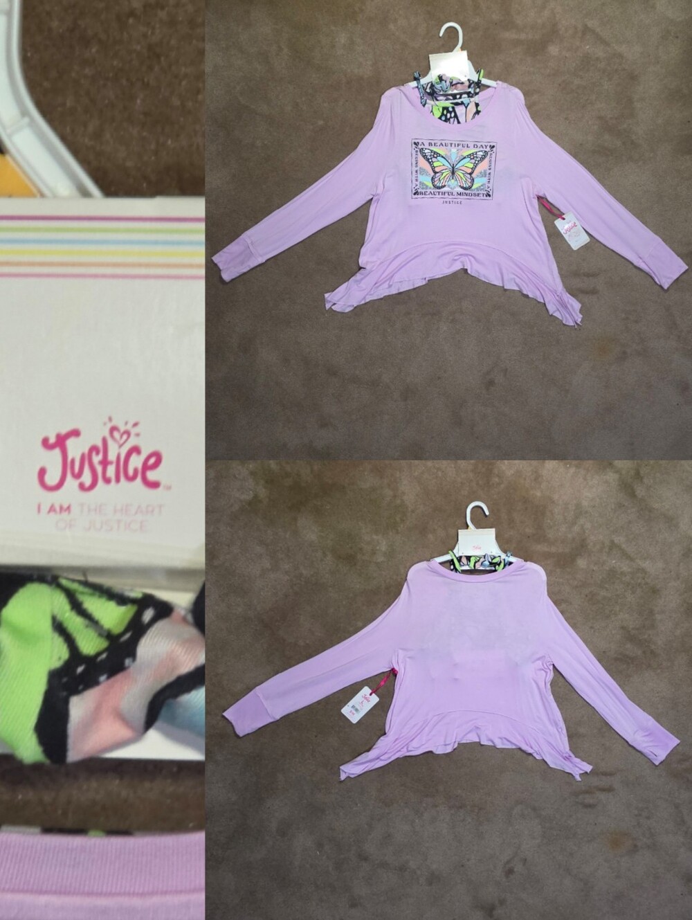 Girls Justice Swing Top Set Sz Lg 12/14